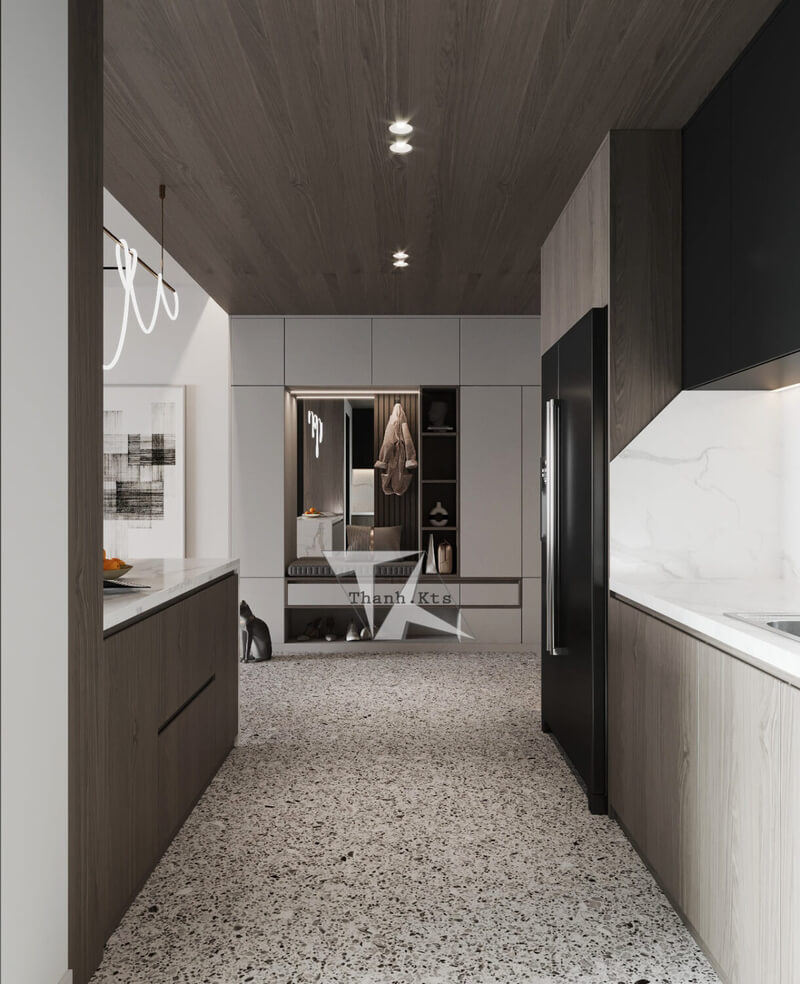  3D Interior Living room- kitchen by Luong Dinh Thanh
