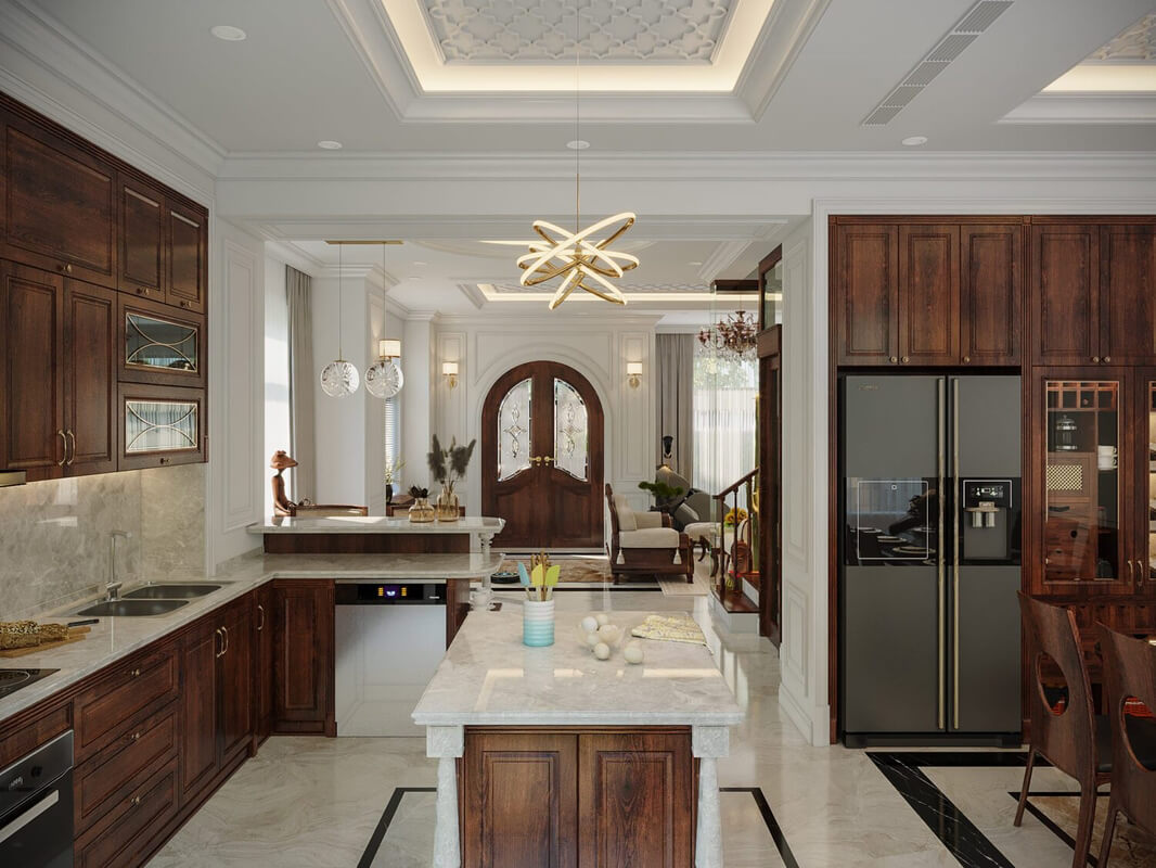  Living Room - Kitchen Interior Model by Dinh Van Cong