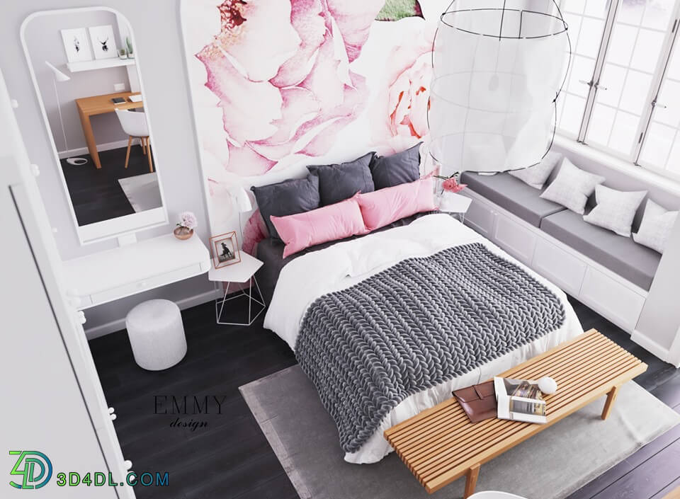 3D Interior Scenes File 3dsmax Model Bedroom 121 By My Huynh