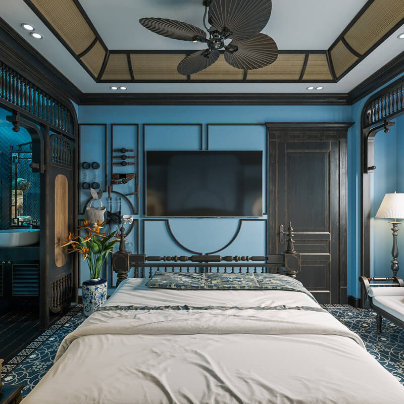  Indochine Bedroom Interior Model by Hoang Trong Quan