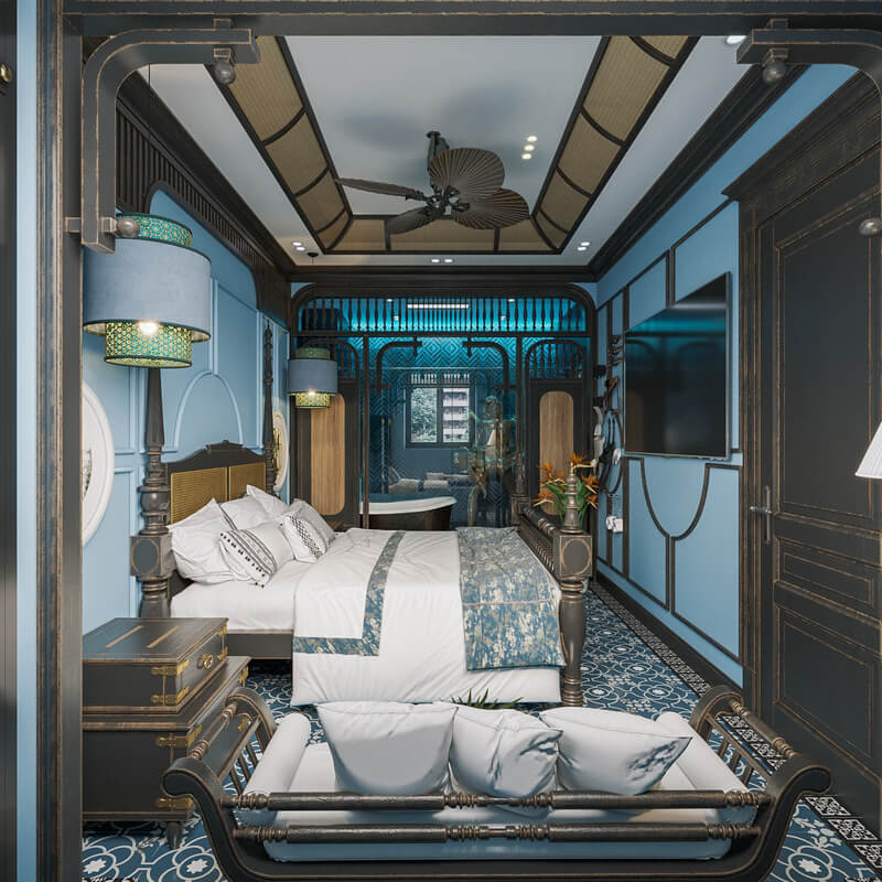  Indochine Bedroom Interior Model by Hoang Trong Quan