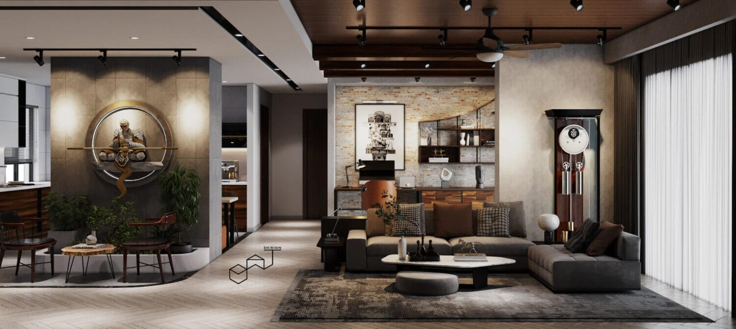  Living Room - Kitchen Interior By Dat Bui