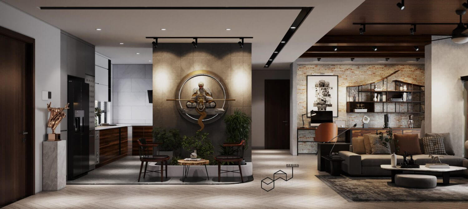  Living Room - Kitchen Interior By Dat Bui
