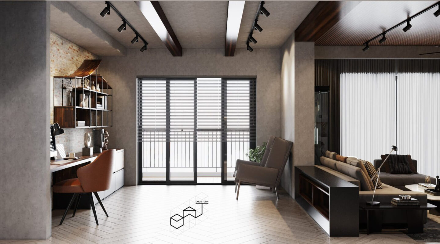 Living Room - Kitchen Interior By Dat Bui