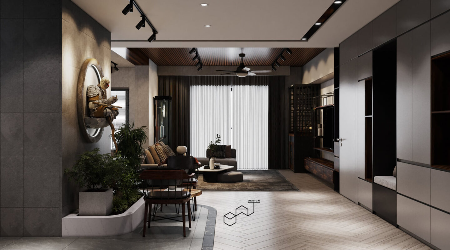  Living Room - Kitchen Interior By Dat Bui