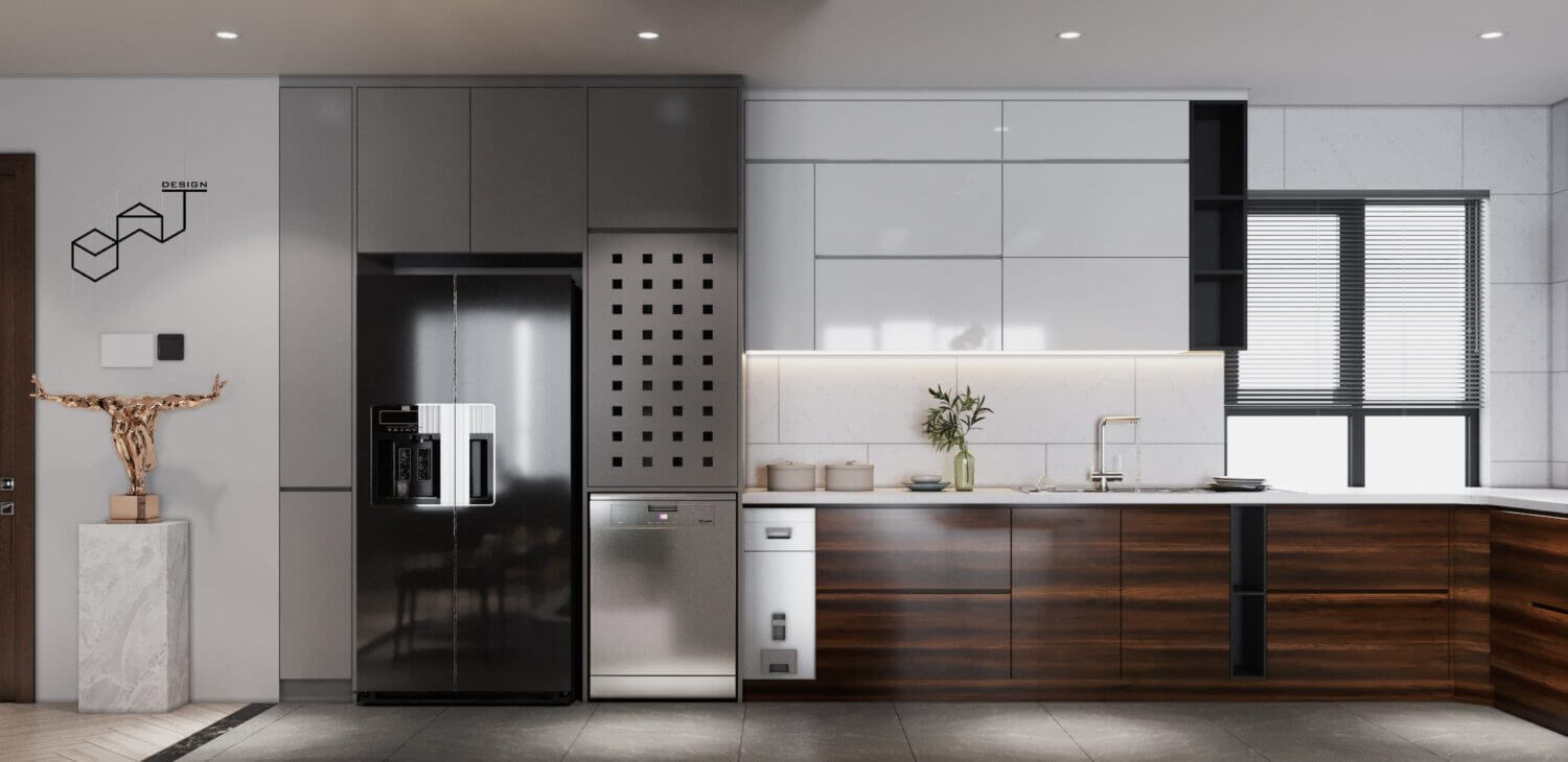  Living Room - Kitchen Interior By Dat Bui