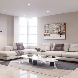 3D Interior Scene File 3dsmax Model Livingroom 431 By KienVu 