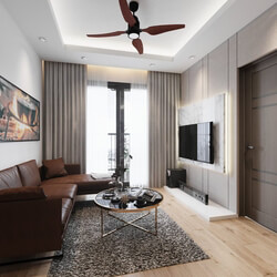  3D Interior Living Room Model by LD Arc 
