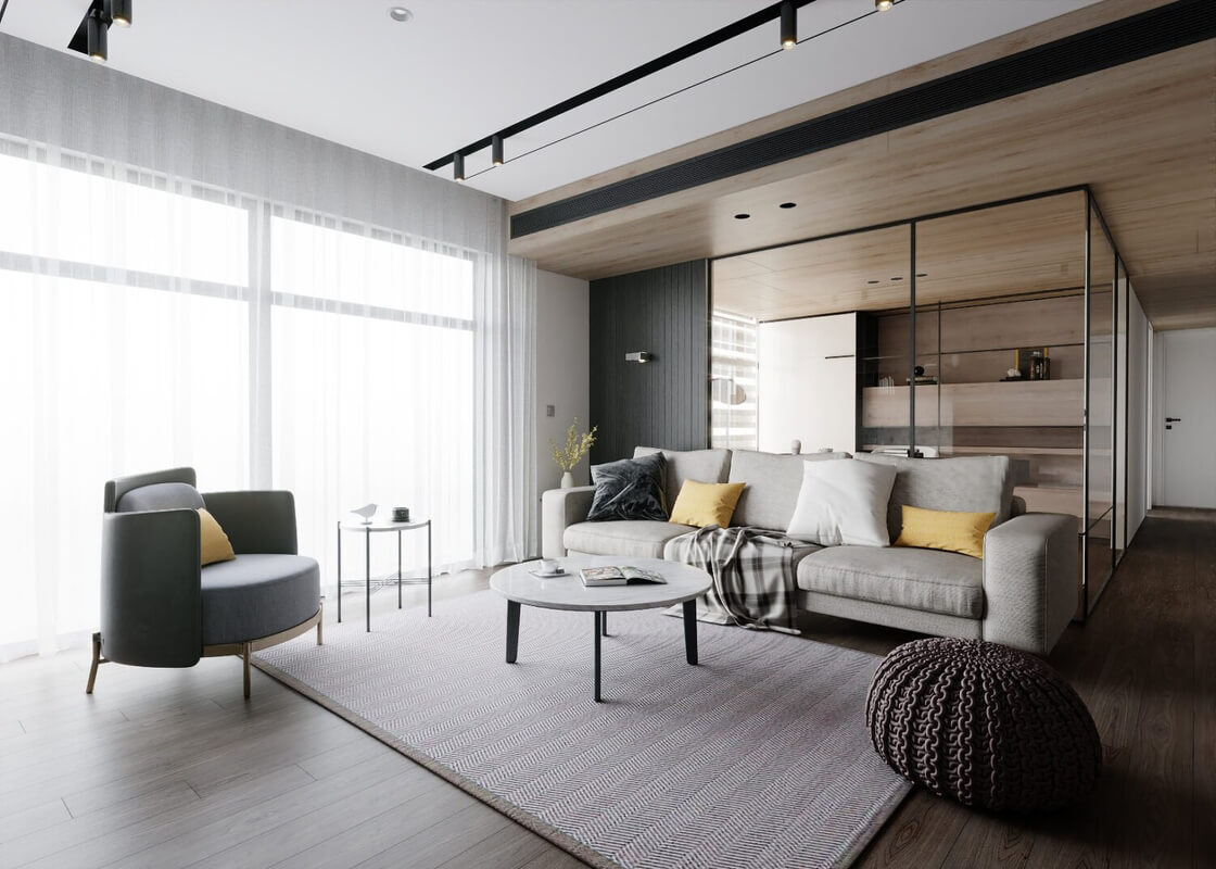  Living Room- Kitchen Interior by Nguyen Duc Huy