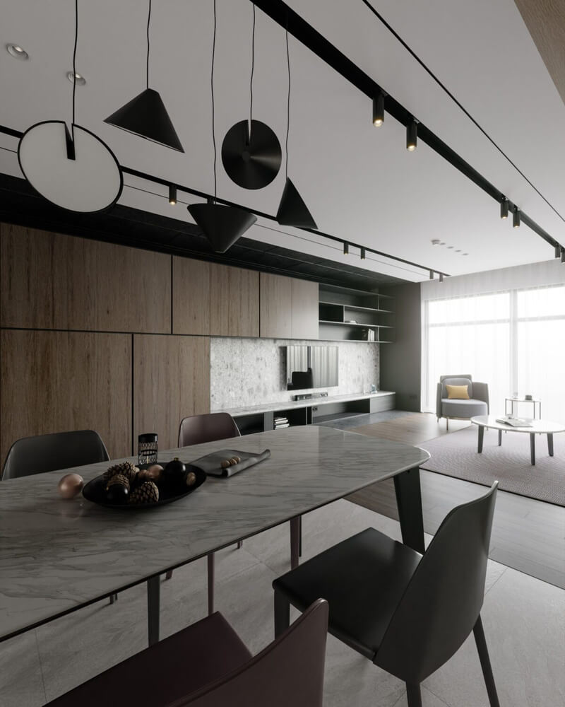  Living Room- Kitchen Interior by Nguyen Duc Huy