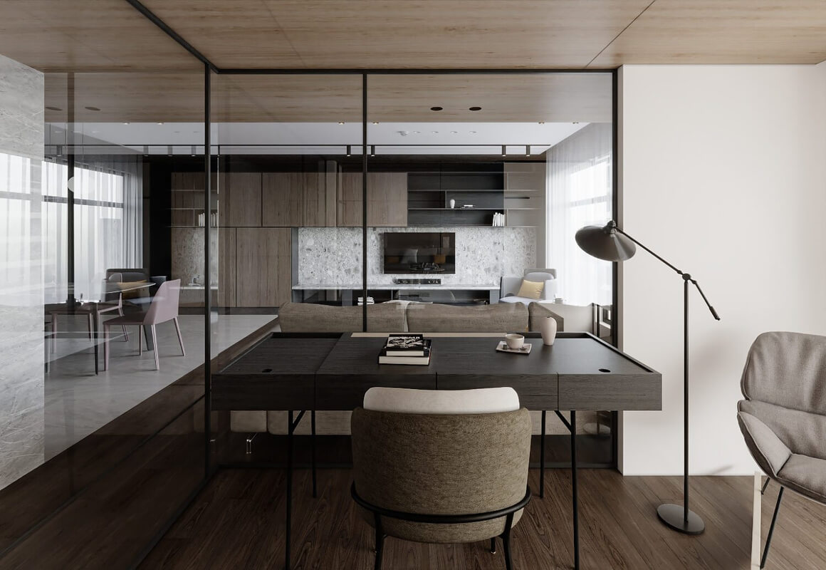  Living Room- Kitchen Interior by Nguyen Duc Huy