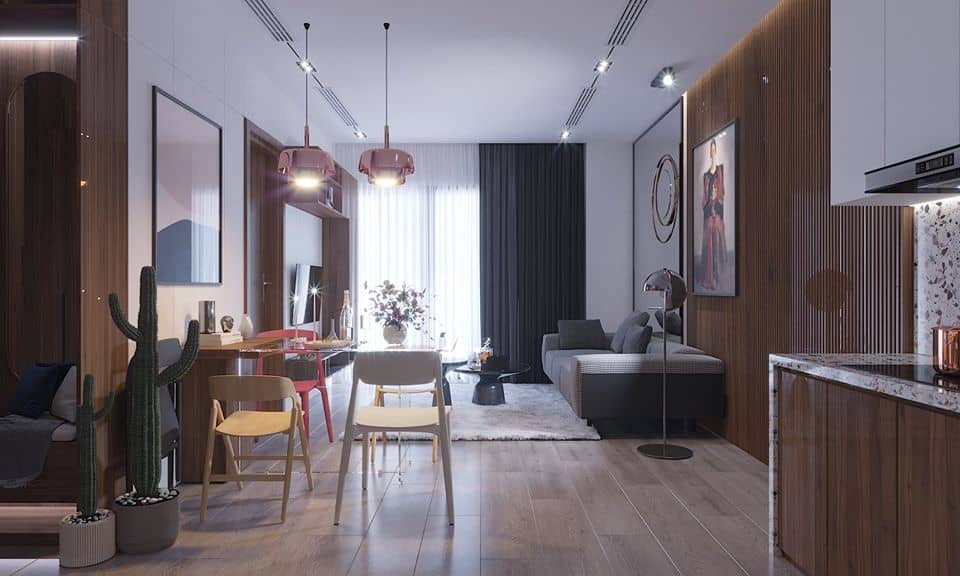 3D Interior Kitchen- Livingroom 65 Scene 3dsmax By TranHai 