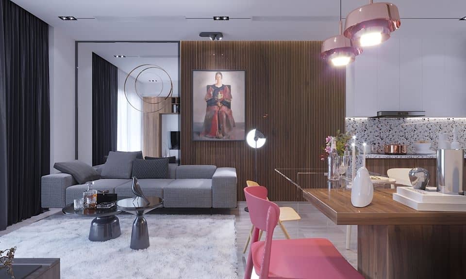 3D Interior Kitchen- Livingroom 65 Scene 3dsmax By TranHai 