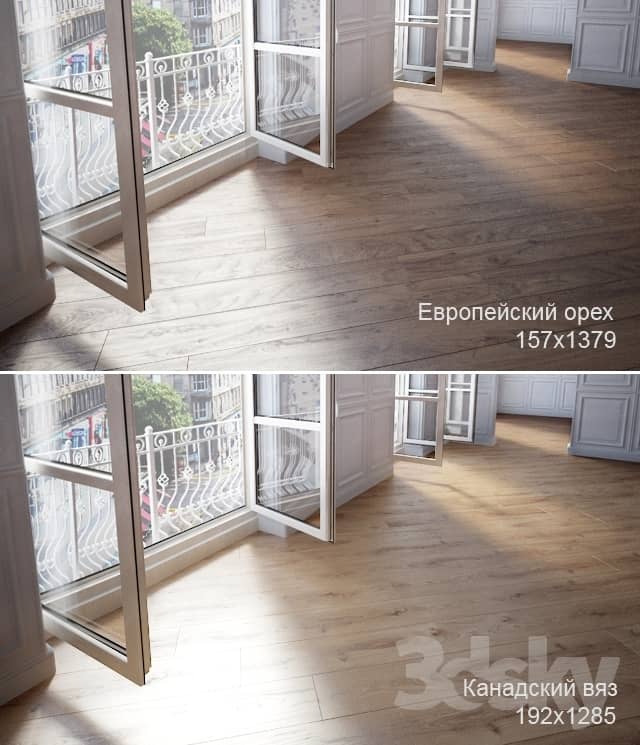 Other decorative objects Parquet 3 species European walnut Canadian elm chestnut Bakersfield