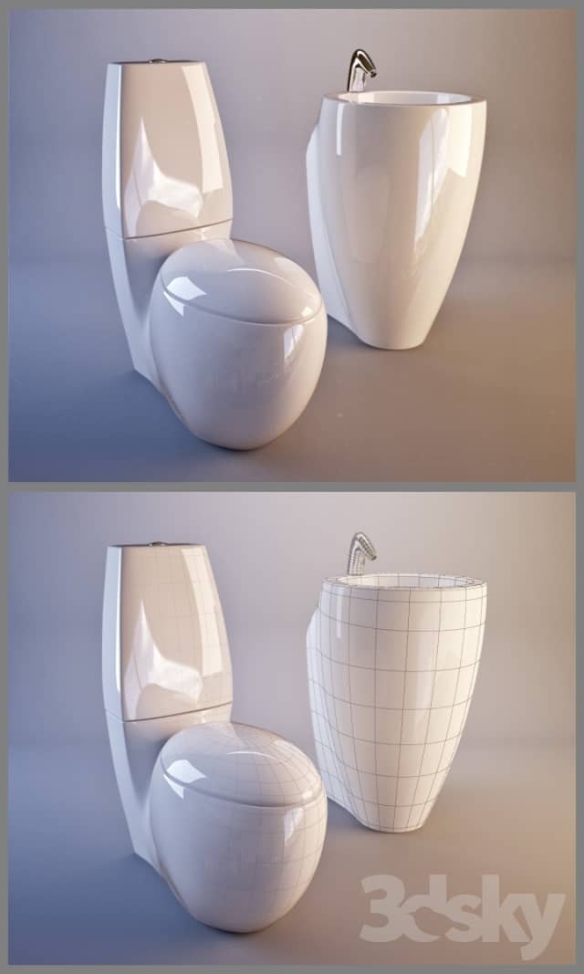 Toilet and Bidet Laufen Ilbagnoalessi One