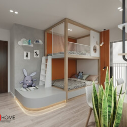  3D Interior Children room Model 9614 