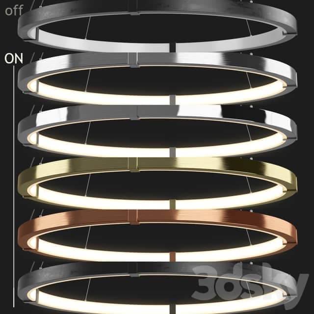 Aura Slim Pendant by Zac Ridgely Pendant light 3D Models