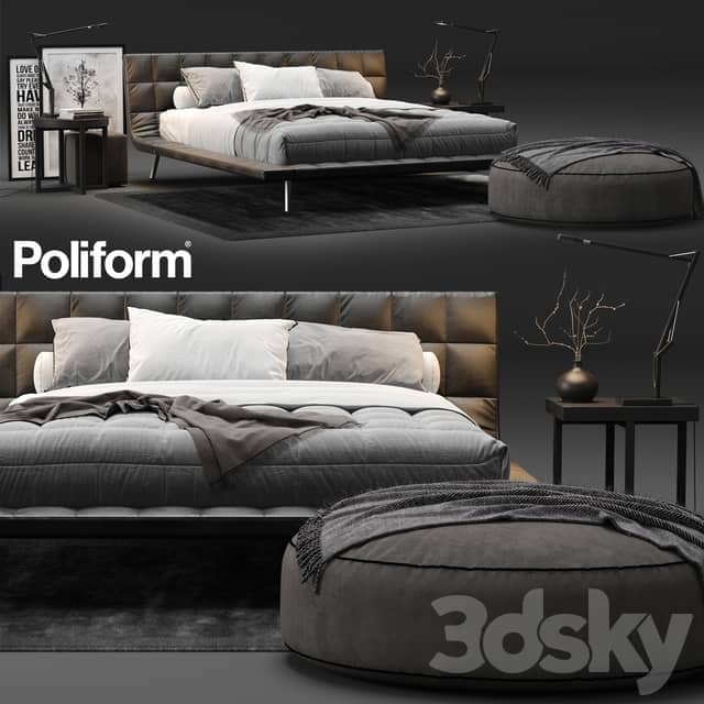Poliform Onda Bed Bed 3D Models