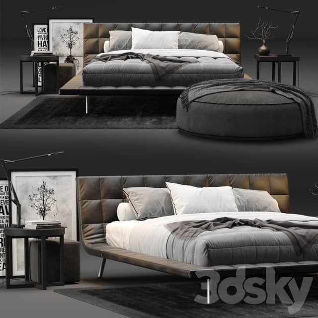 Poliform Onda Bed Bed 3D Models