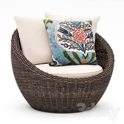 TORREY ALL WEATHER WICKER PAPASAN CHAIR ESPRESSO 