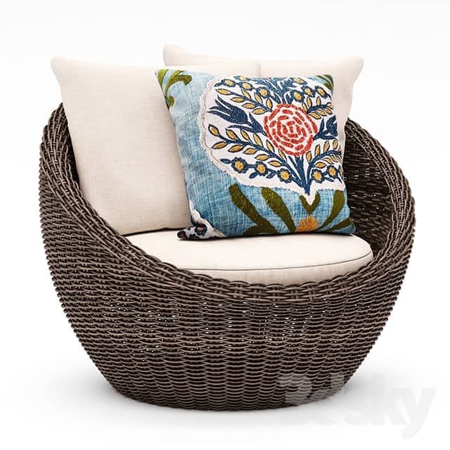 TORREY ALL WEATHER WICKER PAPASAN CHAIR ESPRESSO