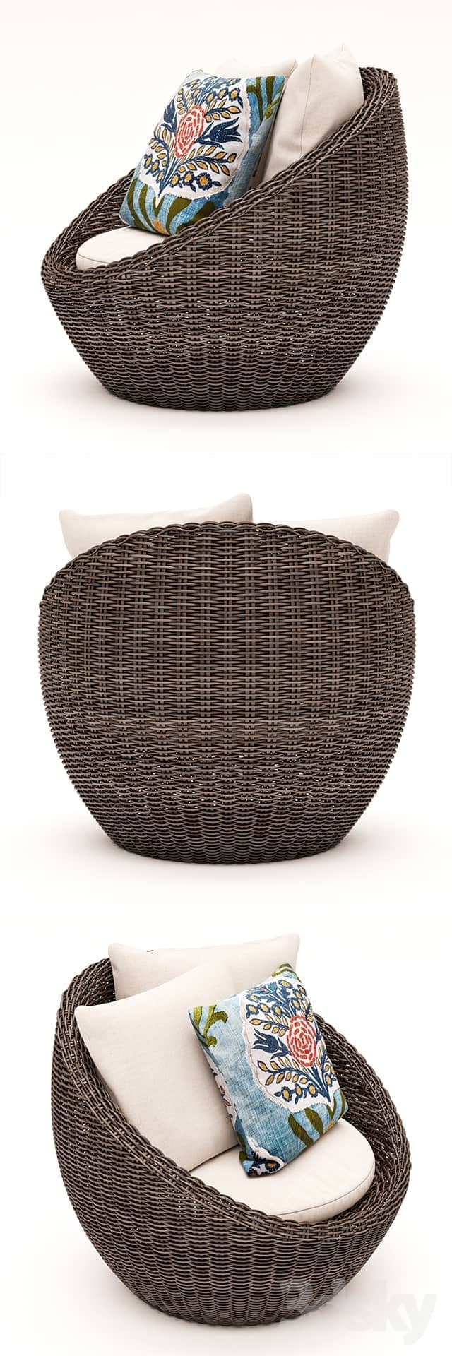 TORREY ALL WEATHER WICKER PAPASAN CHAIR ESPRESSO