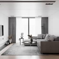 3D Interior Kitchen – Livingroom 269 Scene 3dsmax by Hoa Hoang 