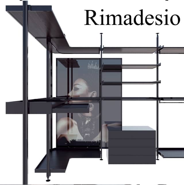 Other Rimadesio zenit system 03 living rooms and walk in closets Kitchen Wardrobe Display cabinets and storage