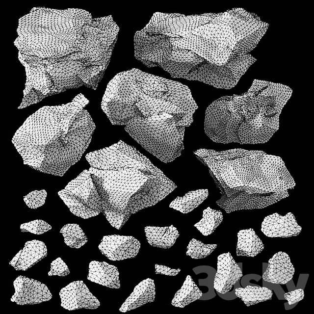 Water stones 3D Models