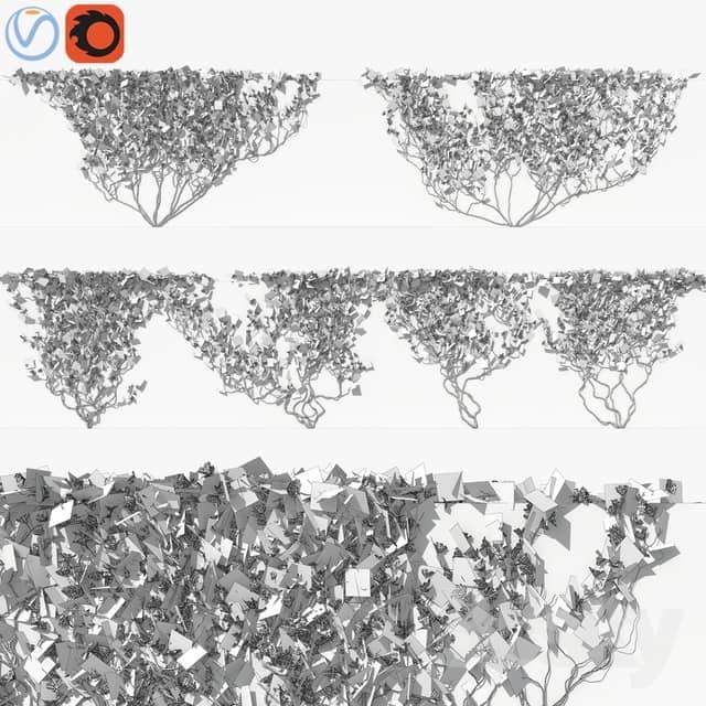 Outdoor Ivy with Flowers 01