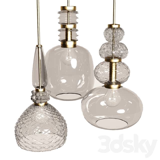 Suspended lamps Carnival by Vintage Pendant light 3D Models