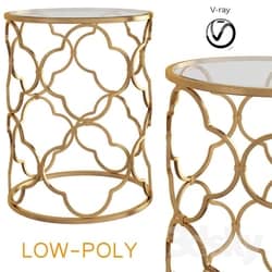 Benzara Superb Metal Glass Accent Table 