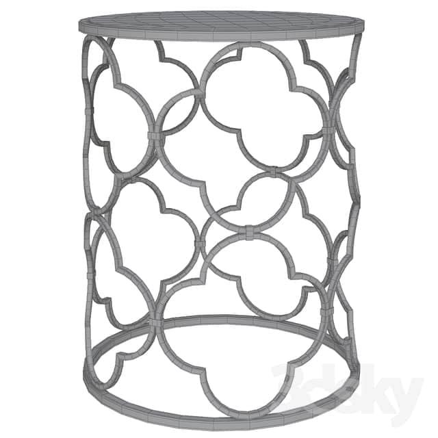 Benzara Superb Metal Glass Accent Table