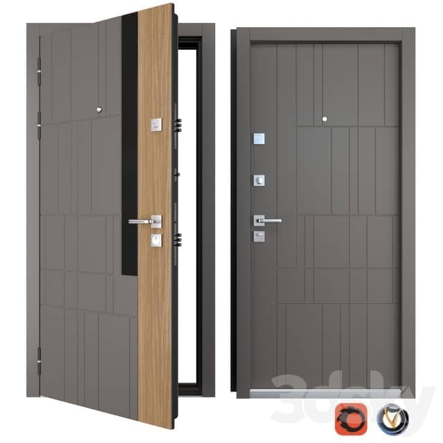 Entrance metal door of Grattel Straj 