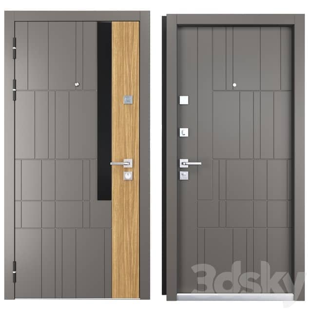 Entrance metal door of Grattel Straj 