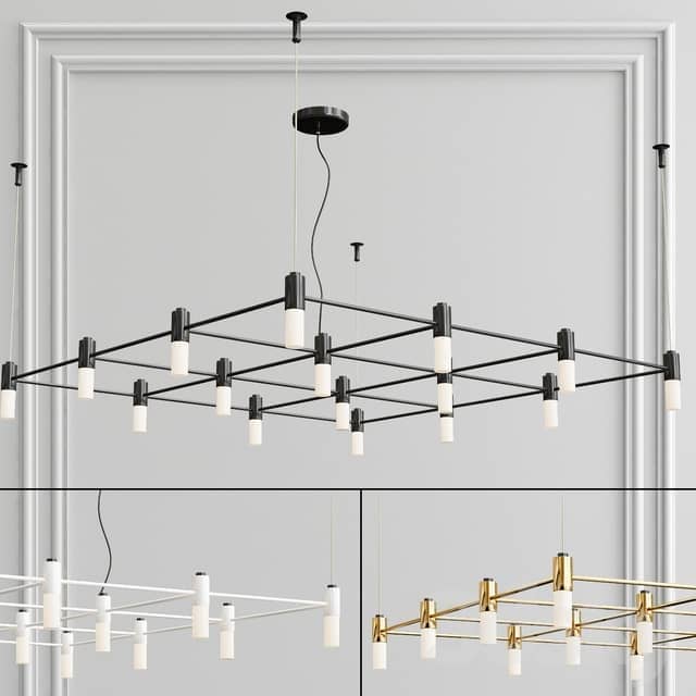 Tooy Quadrante 16 Luci G9 Pendant light 3D Models