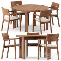 Table Chair KOS armchair Table Kos Teak by Tribu 