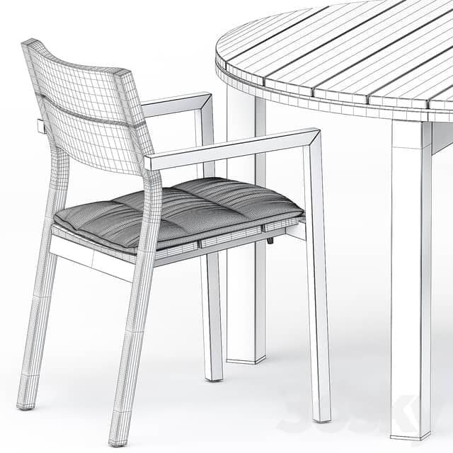 Table Chair KOS armchair Table Kos Teak by Tribu