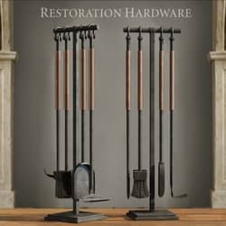 RH LEATHER RIVET HEARTH TOOL SET 