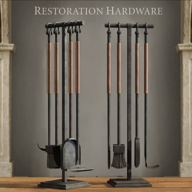 RH LEATHER RIVET HEARTH TOOL SET