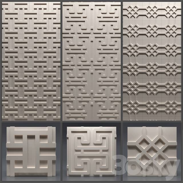 Other decorative objects Gypsum 3D panel