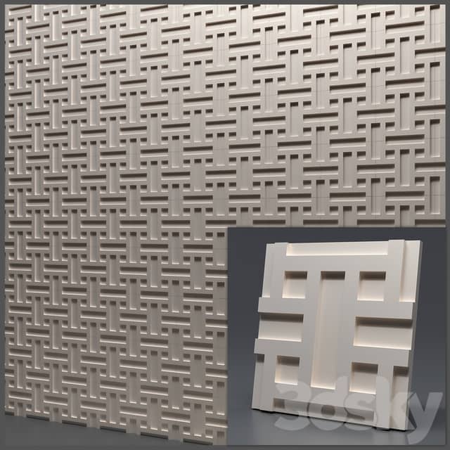 Other decorative objects Gypsum 3D panel