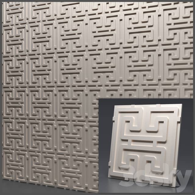 Other decorative objects Gypsum 3D panel