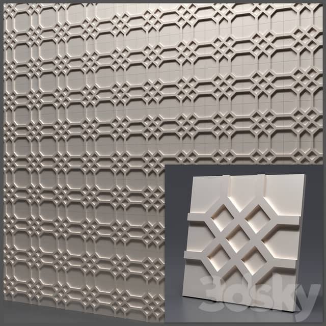 Other decorative objects Gypsum 3D panel