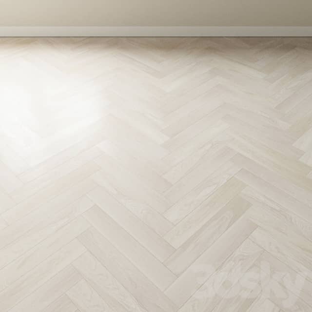 Parquet oak Coswick. Inspire WHITE HOARFROST bleached Wood 3D Models