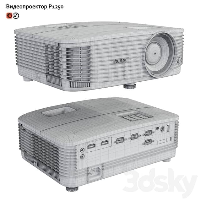 PC other electronics Acer P1250 Multimedia Projector and Screen