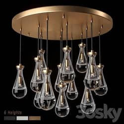 Pendant light RH Rain Round Chandelier 36 