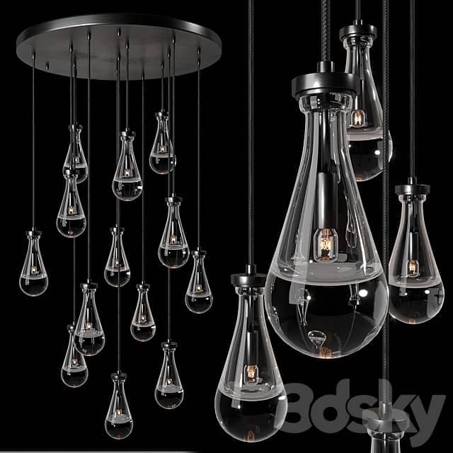 Pendant light RH Rain Round Chandelier 36