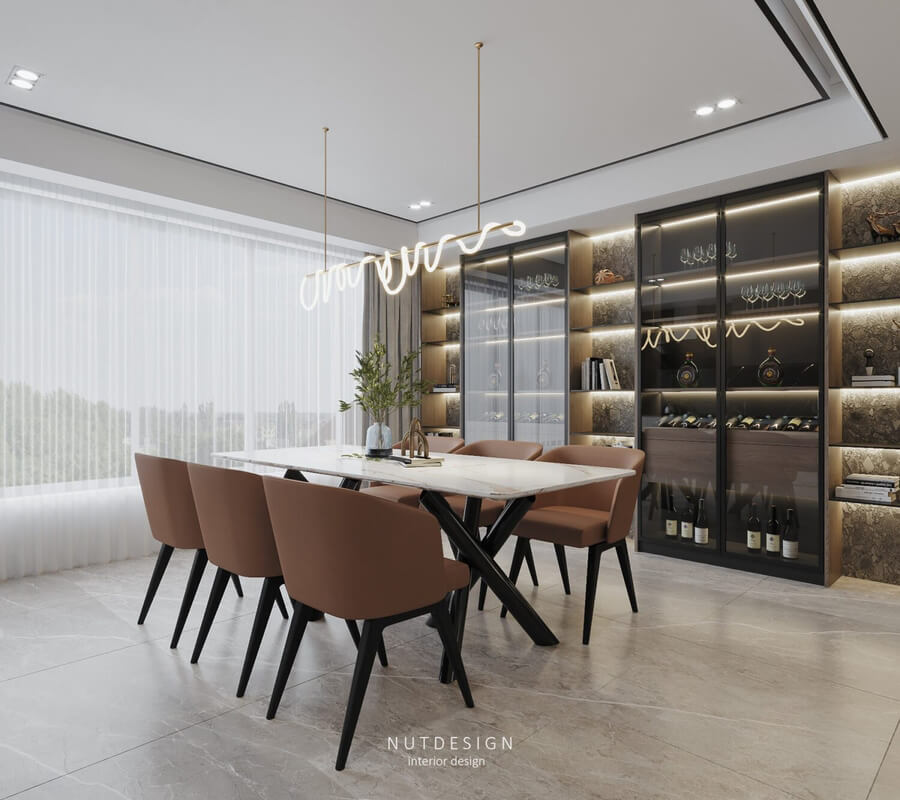  3D Interior Living Room- Kitchen by Nguyen Ngoc Tung