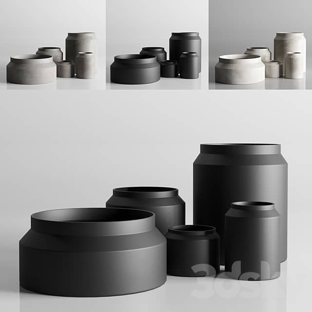 vase concrate set 01